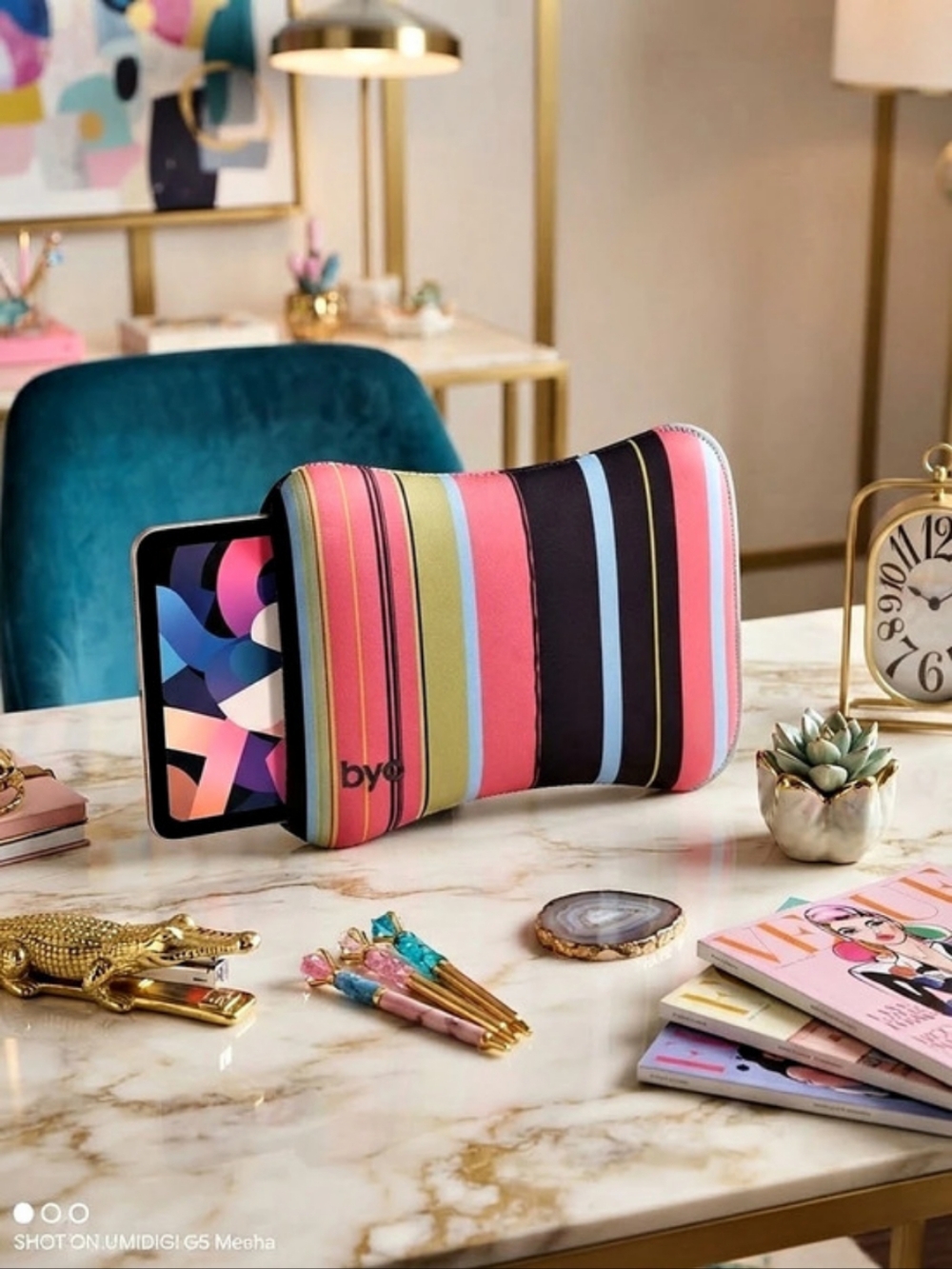byo Striped Tablet Pouch Fun Multi Color